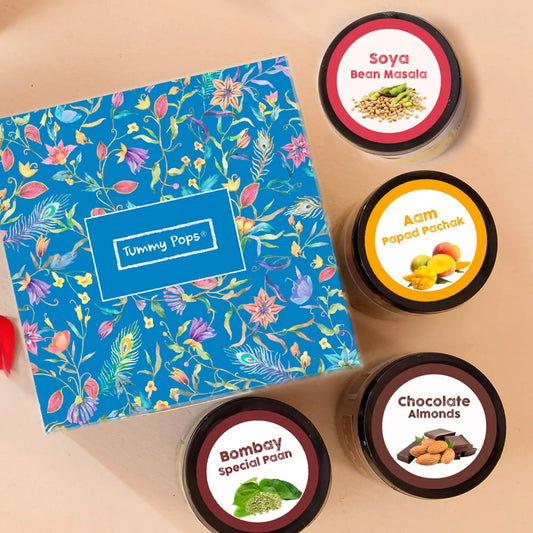 Crunch & Munch Delight - 4 jars of Dry Fruits, Snacks, Mouth Fresheners, Digestives!