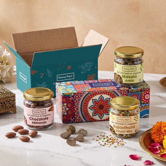Tasty Treats Pack - 3 jars of Dry Fruits, Mouth Fresheners, Digestives!