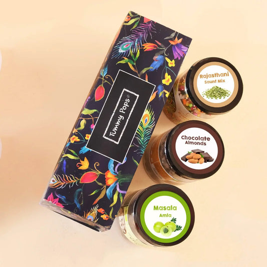 Tasty Treats Pack - 3 jars of Dry Fruits, Mouth Fresheners, Digestives!