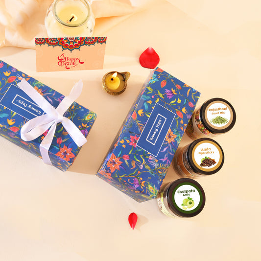 Tangy treats Diwali box - Fennel mix & Digestives in a Trio!