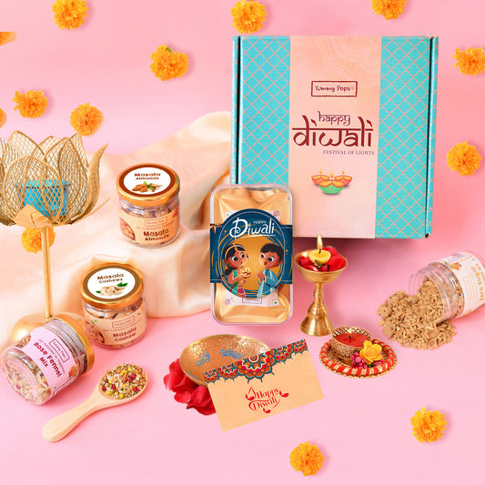 Bond Bites Diwali Hamper - 6 jars of Cookies, Fennel mix, Dry fruits in a pack!