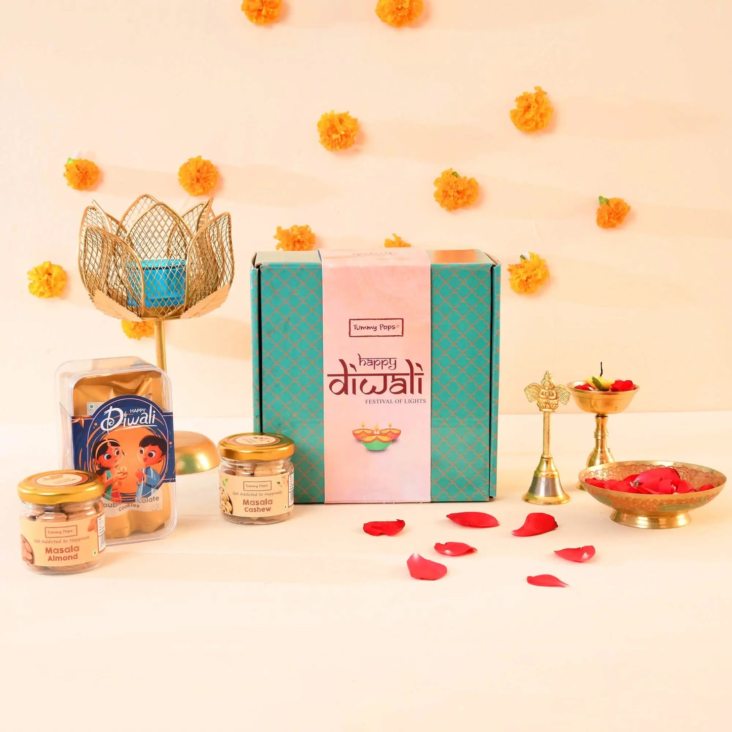 Bond Bites Diwali Hamper - 6 jars of Cookies, Fennel mix, Dry fruits in a pack!