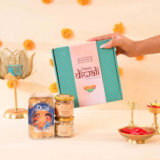 Bond Bites Diwali Hamper - 6 jars of Cookies, Fennel mix, Dry fruits in a pack!
