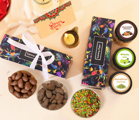Tasty Treats Diwali Pack - 3 jars of Dry Fruits, Mouth Fresheners, Digestives!