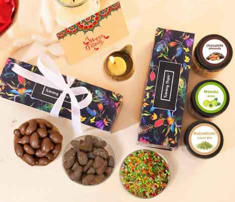 Tasty Treats Diwali Pack - 3 jars of Dry Fruits, Mouth Fresheners, Digestives!