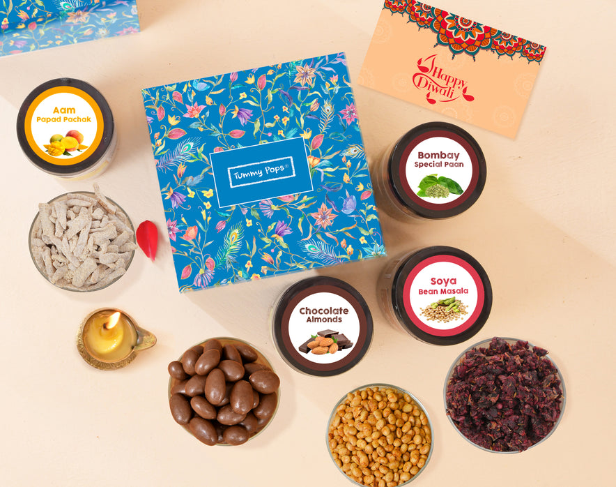 Crunch & Munch Delight - 4 jars of Dry Fruits, Snacks, Mouth Fresheners, Digestives!