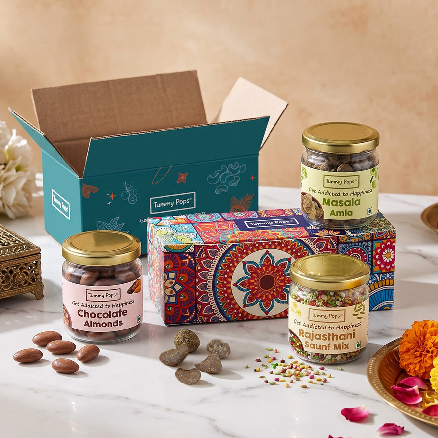 Tasty Treats Pack - 3 jars of Dry Fruits, Mouth Fresheners, Digestives!