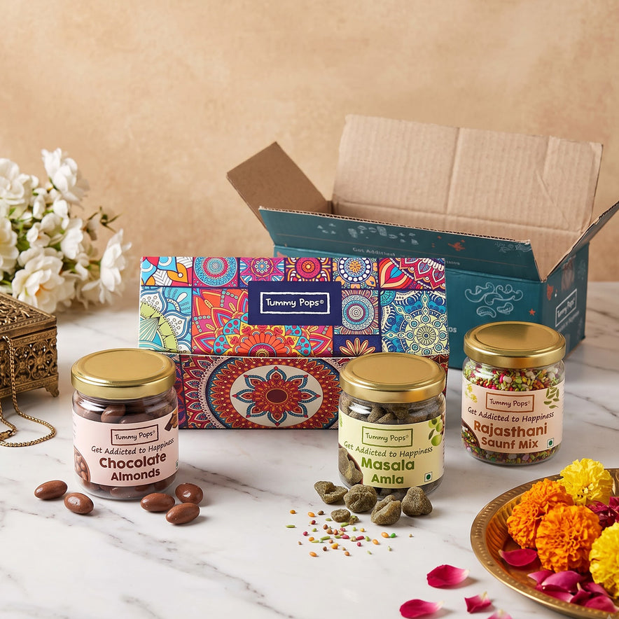 Tasty Treats Pack - 3 jars of Dry Fruits, Mouth Fresheners, Digestives!