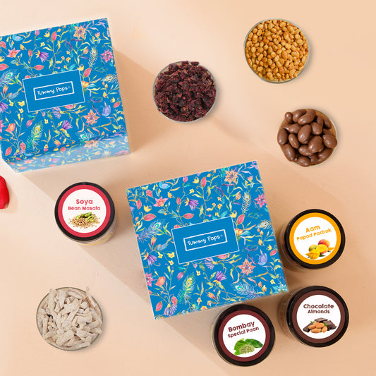 Crunch & Munch Delight - 4 jars of Dry Fruits, Snacks, Mouth Fresheners, Digestives!