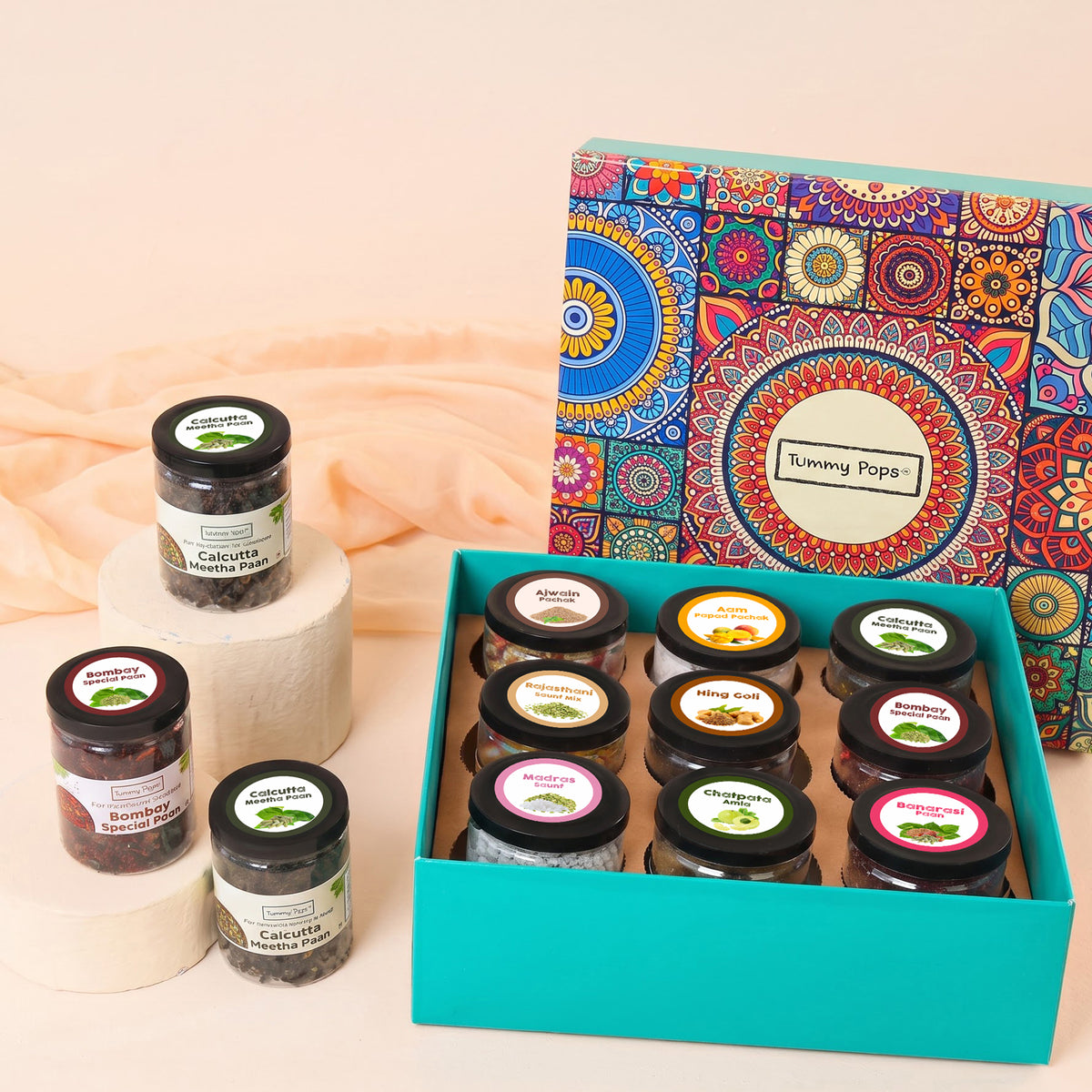 Fiesta Diwali Hamper Box - Pack of 9 handmade Digestives & Mouth Fresheners!