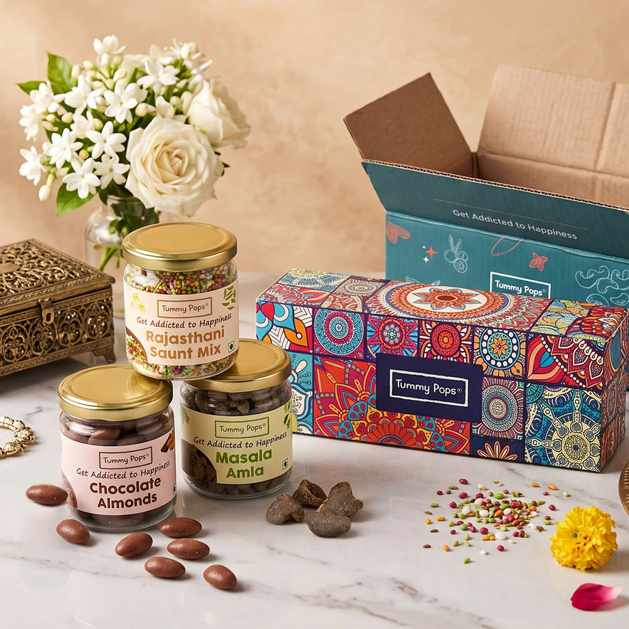 Tasty Treats Pack - 3 jars of Dry Fruits, Mouth Fresheners, Digestives!
