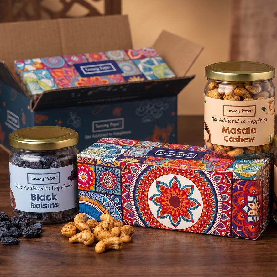 Nut Collection Box - Assorted pack of 3 Dry Fruits Jars