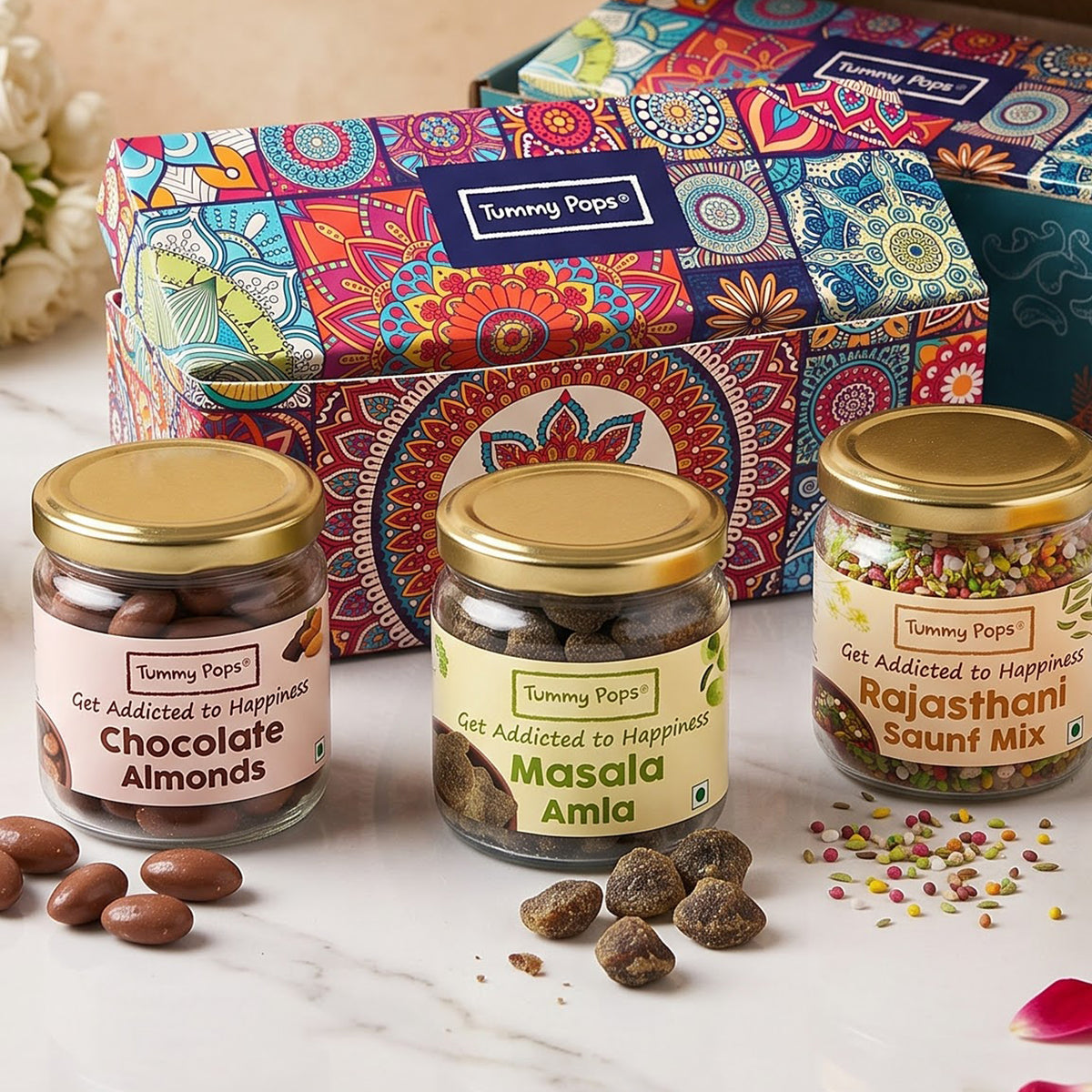 Tasty Treats Pack - 3 jars of Dry Fruits, Mouth Fresheners, Digestives!