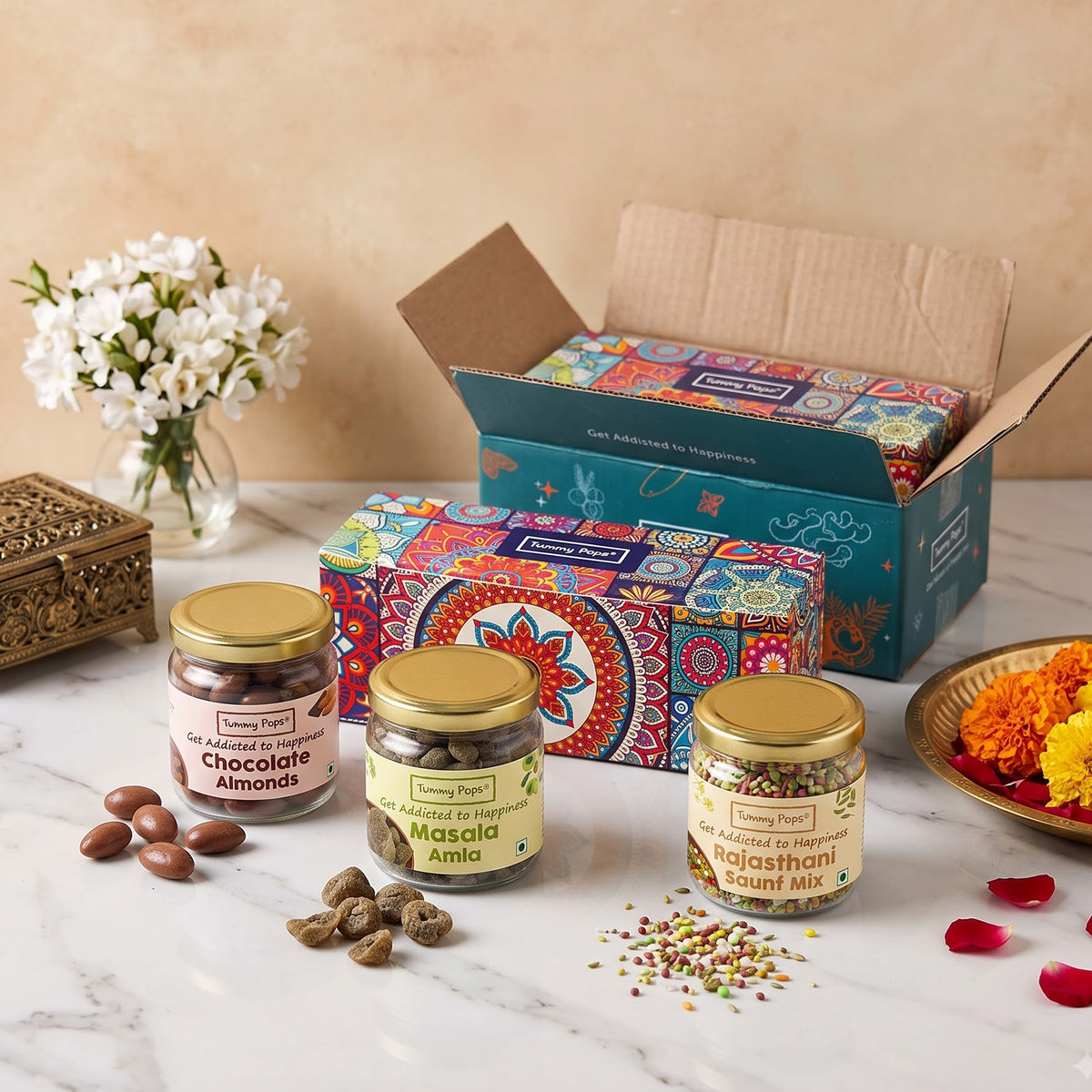 Tasty Treats Pack - 3 jars of Dry Fruits, Mouth Fresheners, Digestives!