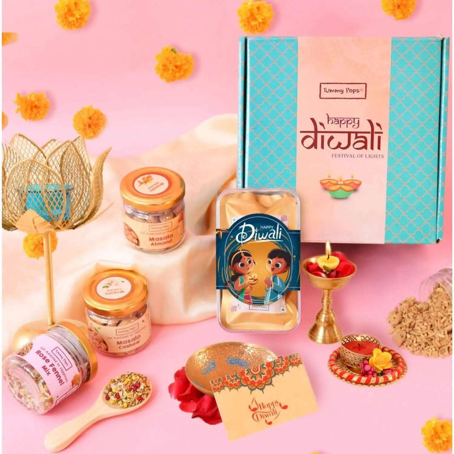 Bond Bites Diwali Hamper - 6 jars of Cookies, Fennel mix, Dry fruits in a pack!