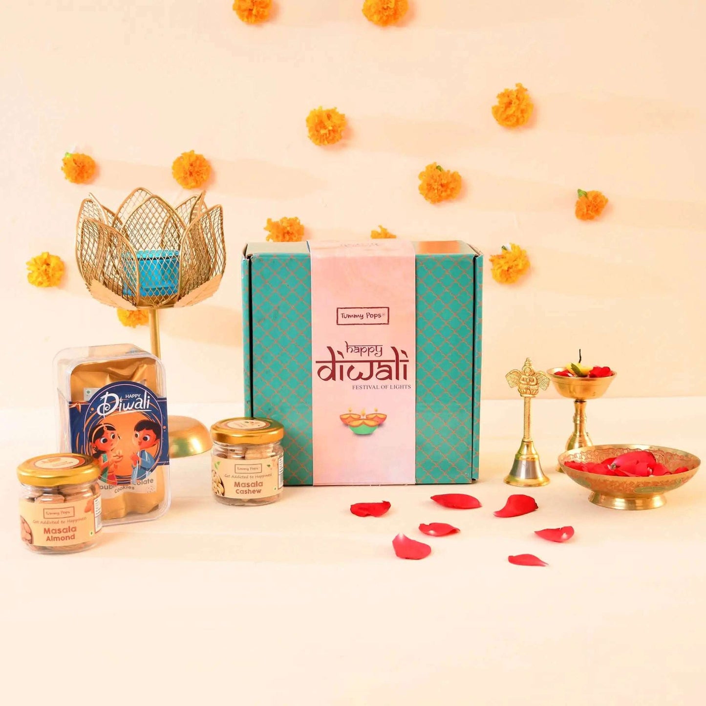 Bond Bites Diwali Hamper - 6 jars of Cookies, Fennel mix, Dry fruits in a pack!