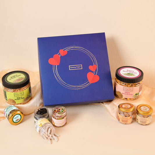 Spree Food Box - 8 jars of Dry fruits, Mouth fresheners & roasted snacks!