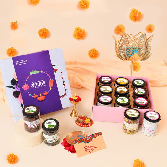 Fiesta Diwali Hamper Box - Pack of 9 handmade Digestives & Mouth Fresheners!