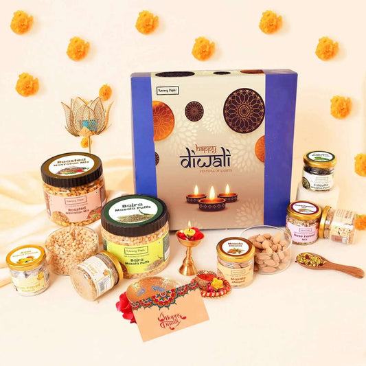 Spree Diwali Food Box - 8 jars of Dry fruits, Mouth fresheners & roasted snacks!
