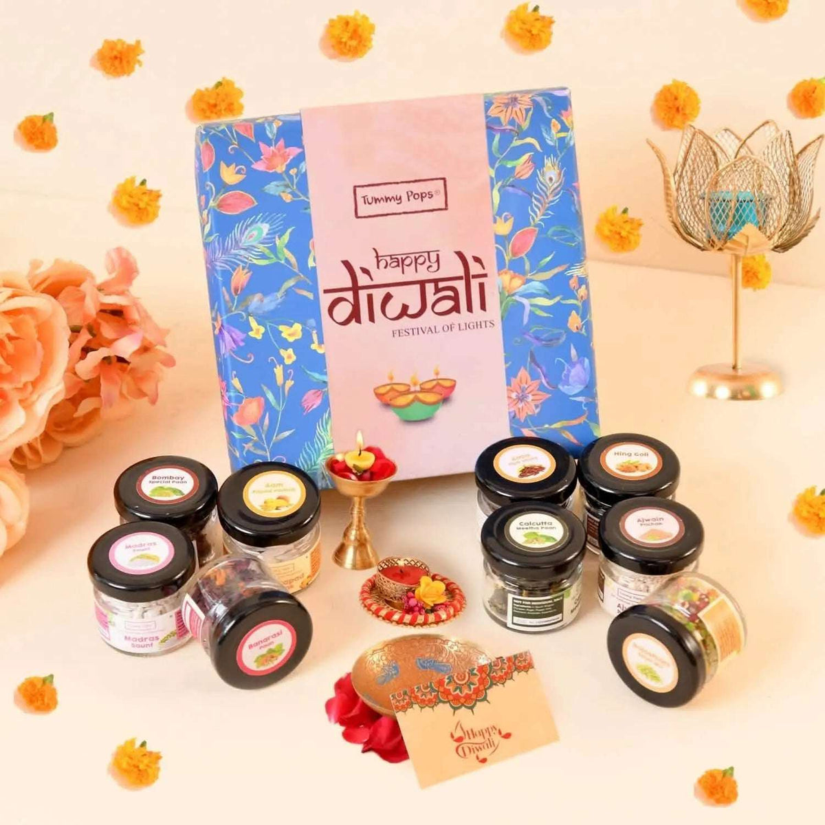 Mini Happiness Diwali kit - Small joyful pack of 9 handmade mouth fresheners & digestives!